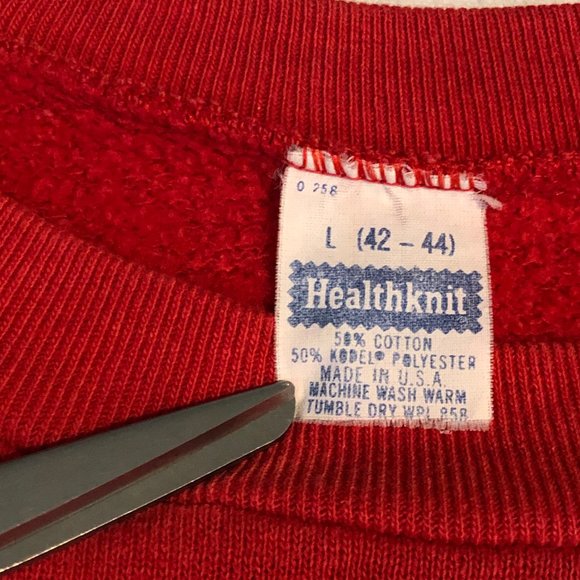 Vintage 80s Healthknit Sweatshirt Mens Large - Picture 2 of 3